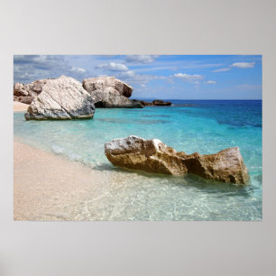 Plage de Cala Mariolu, affiche de la Sardaigne