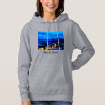 Plage de canon au sweat - shirt à capuche bleu