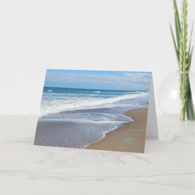 Plage de carte de remerciements personnalisée vier (Devant)