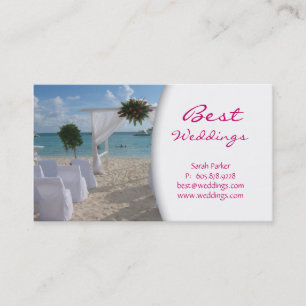 Plage de carte de visite de wedding planner