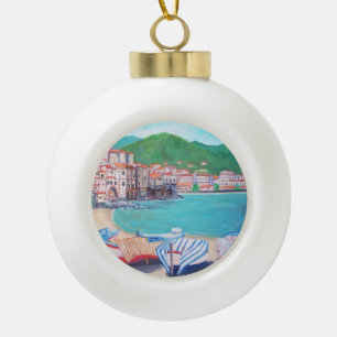 Plage de Cefalu - ornement en céramique de boule