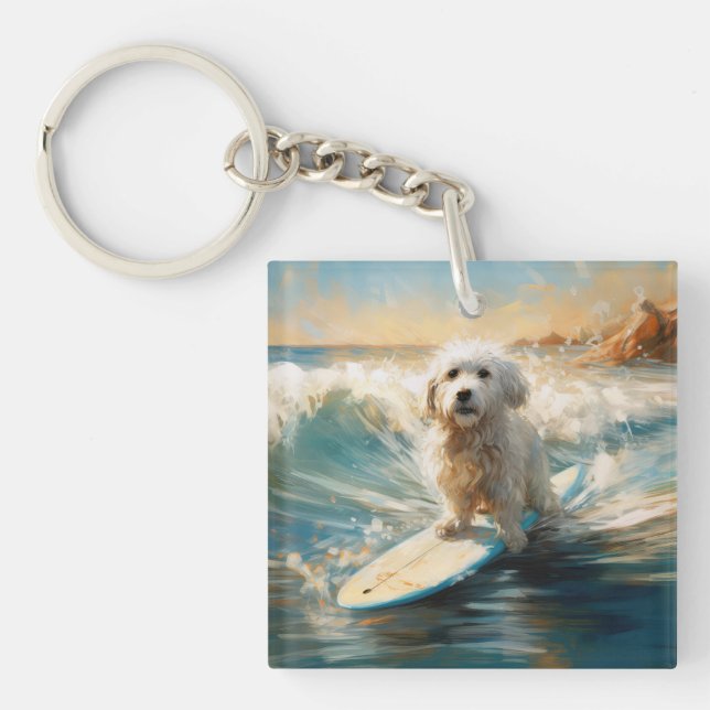 Plage de Coton De Tulear Peinture de surf (Devant)