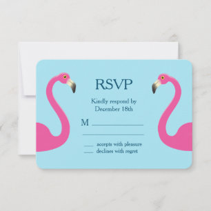 Plage de Flamant rose bleu RSVP