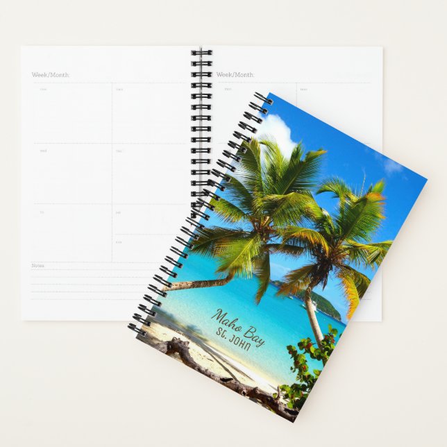 Plage de Maho Bay - Planificateur de la fête de St (Devant avec enveloppe)