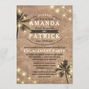 Plage de palmier Invitations Dîner De Répétition