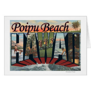 Plage de Poipu, Hawaï - grandes scènes de lettre