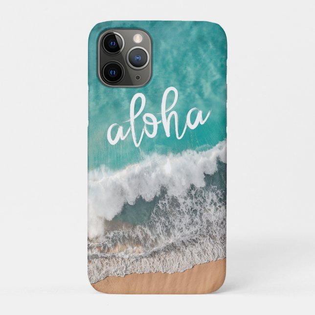 Plage de sable tropicale Aloha avec Coque de mer T (Dos)