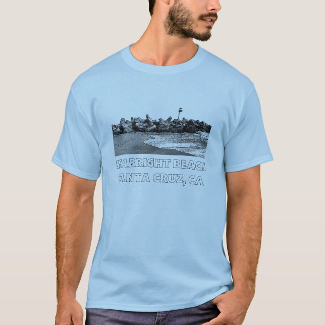 Plage de Seabright des hommes, T-shirt de Santa (Devant)