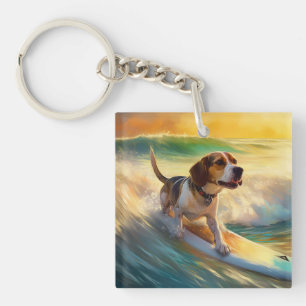 Plage de surf de Beagle en peinture