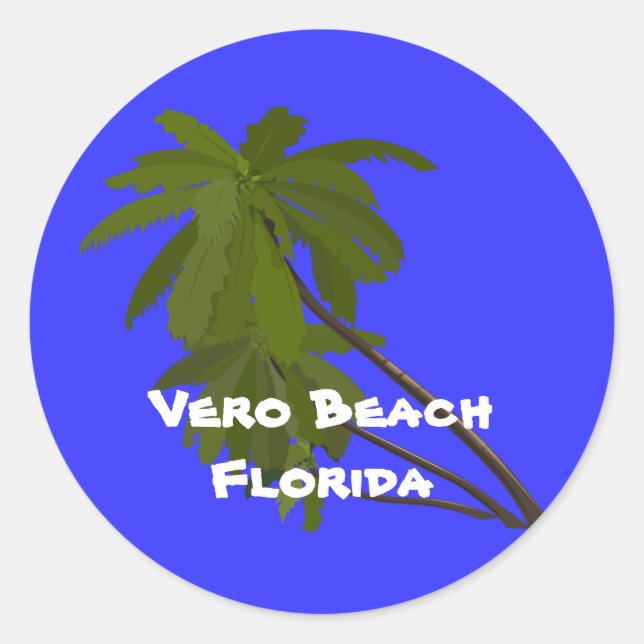 Plage de Vero, Floride, Sticker de palmiers (Devant)