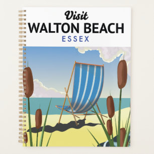 Plage de Walton, Essex affiche de voyage au bord d