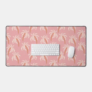 Plage estivale de palmiers tropicaux boho rose