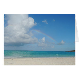 Plage et arc-en-ciel des Bahamas