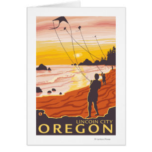 Plage et cerfs-volants - Lincoln City, Oregon
