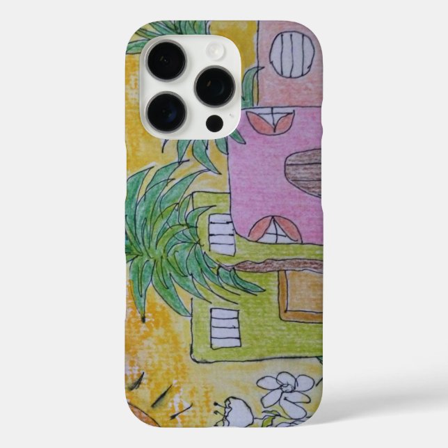 Plage Huts Golden Skies iPhone / coque ipad (Verso)
