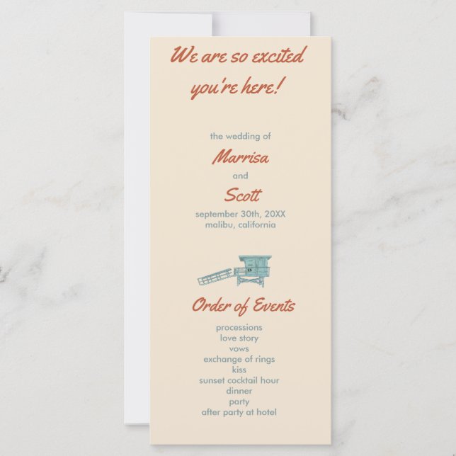 Plage Jour des programmes Carte plate (Devant)