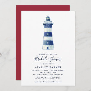 Plage Lighthouse   Invitation de douche nuptiale