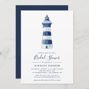 Plage Lighthouse   Invitation de douche nuptiale