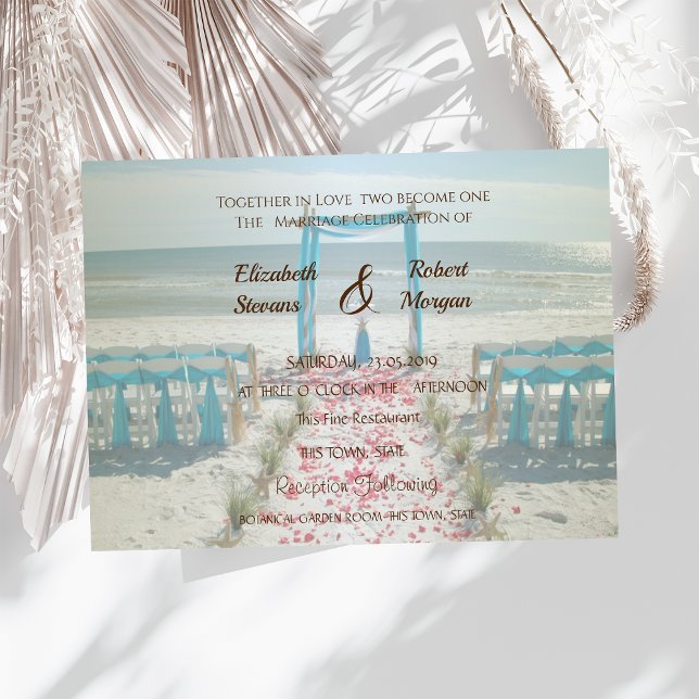 Plage Mariage Arbour Invitation (Créateur téléchargé)