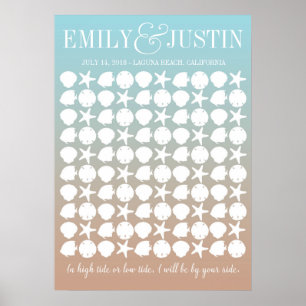 Plage Mariage Autre livre d'or Poster 20x28