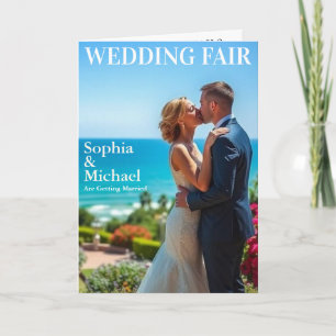 Plage Mariage Magazine Couverture Invitation