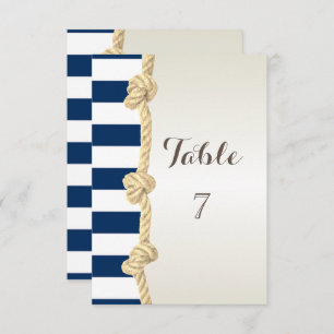 Plage Mariage Marine Rope, Coeurs, Cartes de table