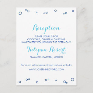 Plage Mariage Ocean Waves Carte Réception