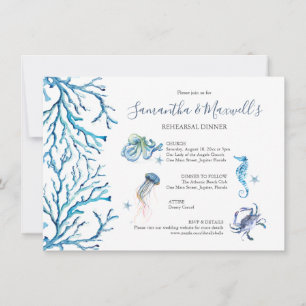 Plage Mariage Répétition Dîner Invitations