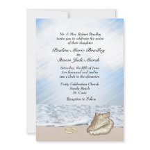 Plage Mariage Thème Invitation