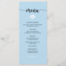 Plage Menu Mariage Coquillage Plage Balnéaire Bleu