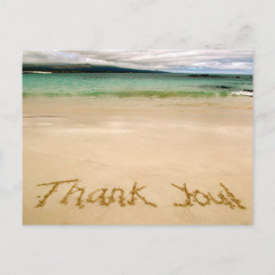Plage "Merci" Note Carte postale-Envoyer en lune d
