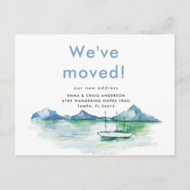 Plage Nous avons déménagé Carte postale (Devant)