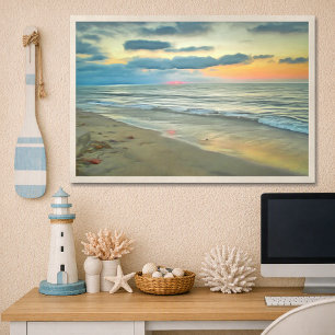 Plage Ocean Sunset 0735 Peinture Impression d'Art