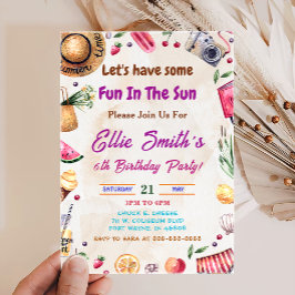 Plage Océan Tropical Été Invitation Anniversaire