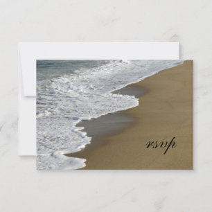 Plage Ocean Waves Wedding Carte de réponse RSVP