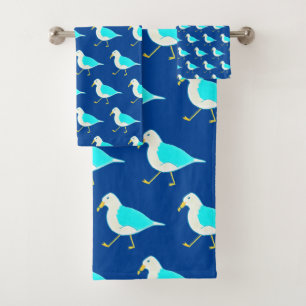 Plage Oiseau Art Mouettes Bleues