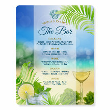 Plage ouverte Mariage Bar Vin Mojito Palmier