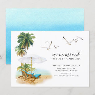 Plage Palm Tree Moving Faire-part