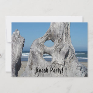 Plage Party ! Invitations Waves de bois d'oeuvre