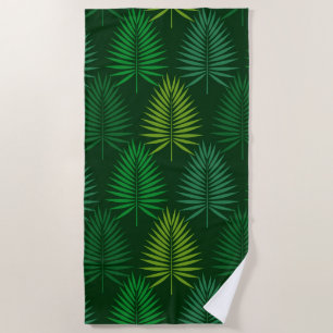 Plage Paume vert feuille botanique motif de serviette