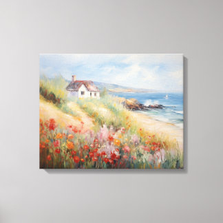Plage Paysage toile Vintage Imprimer