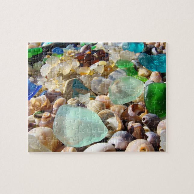 Plage personnalisée Seaglass de cadeaux de puzzles (Horizontal)