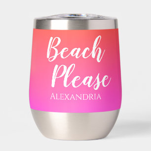 Plage Personnalisée S'Il Vous Plaît Orange Rose Om