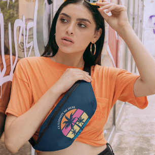 Plage Personnalisée Vacances Cute Tropical Palm Tr