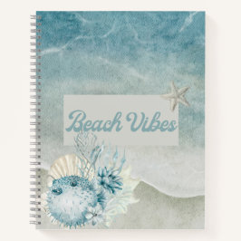 Plage Pufferfish Thème Carnet Spiral