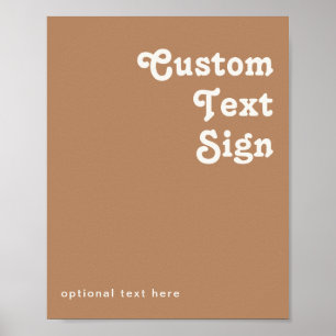 Plage Retro   Carte Brown et cadeaux Poster person