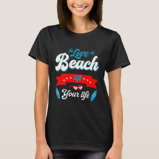 Plage Retro Colorée Dit T-Shirt Art