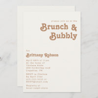 Plage Retro | Ivory Brunch et Bubbly Invitation