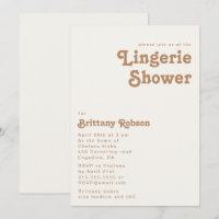 Plage Retro | Ivory Lingerie Shower Invitation