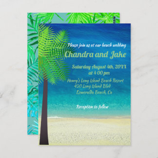 Plage rêve amusante invitation de mariage